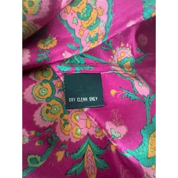 "Lauren Ralph Lauren"Silk Blouse SZ 2X Paisleigh Whimsical Fairy Quiet Luxury - Picture 8 of 11